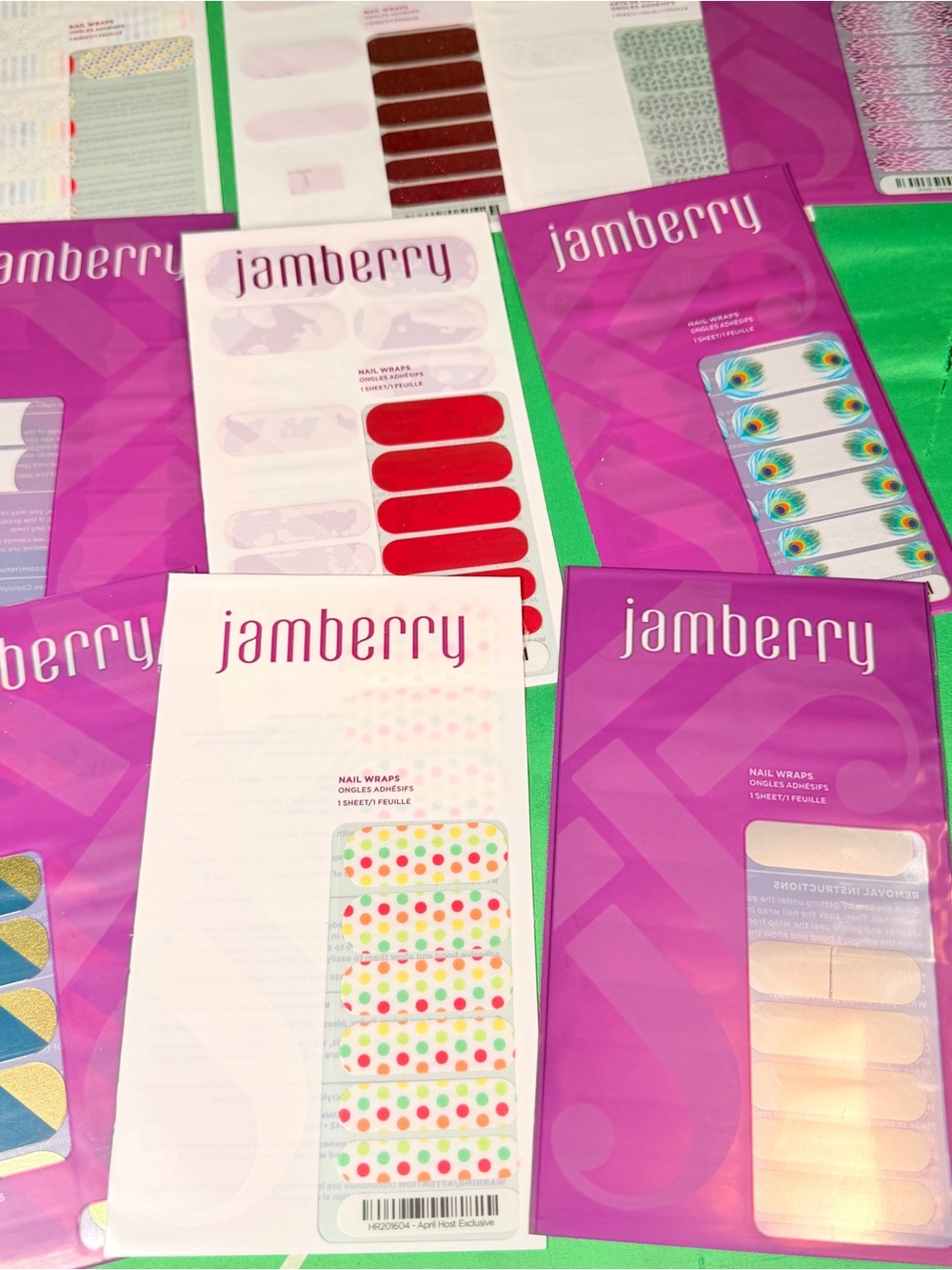 25 Jamberry Incomplete & Accent Nail Wrap Sheets